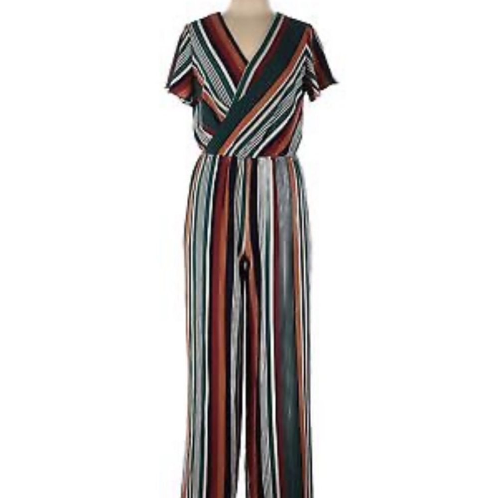 Size 4 striped jumpsuit, perfect for special occasions.